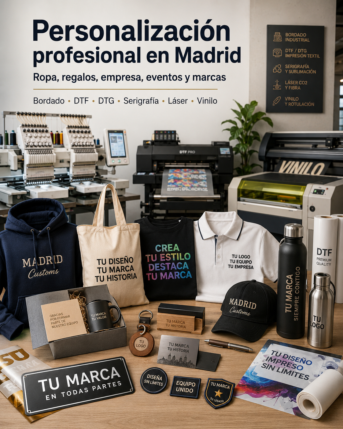 Foto del taller de personalizacion textil 